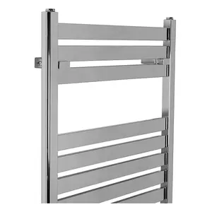 Rinse Flat Panel Chrome Towel Radiator Bathroom Heated Towel Rail 1800x600mm