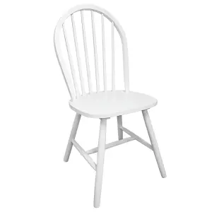 Berkfield Dining Chairs 4 pcs White Solid Rubber Wood