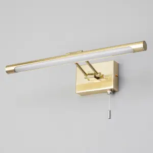 Litecraft Picture Light Brass IP44 Rated Wall Light