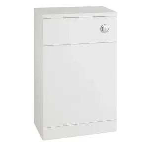 Bathroom Back to Wall WC Toilet Unit 600mm Wide - Gloss White - (Impact)