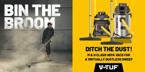 MIGHTY HSV - 21L M-Class 240v Industrial Dust Extraction Wet & Dry  Vacuum Cleaner - Health & Safety Version