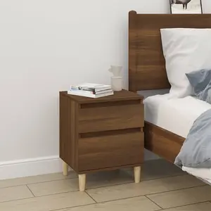 Berkfield Bedside Cabinets 2 pcs Brown Oak 40x35x50 cm