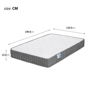 Yaheetech Pocket Sprung Mattress Double (4'6)