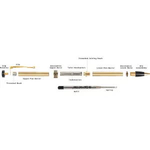 Americana Twist Pen Kit - 10kt Gold