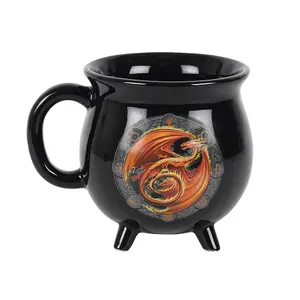 Anne Stokes Beltane Cauldron Heat Changing Mug Black (One Size)