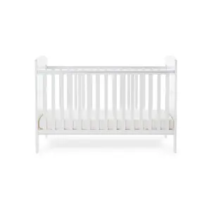 Grace Cot Bed with Fibre Mattress White