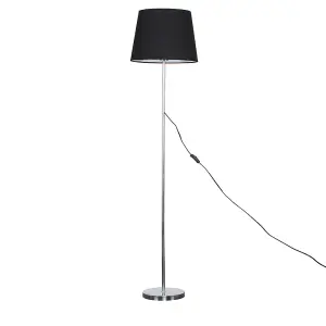 ValueLights Modern Standard Floor Lamp Base In Polished Chrome Metal Finish