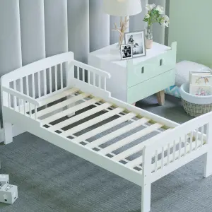 Junior Vida Scorpio White Toddler Bed Frame, 140 x 70cm