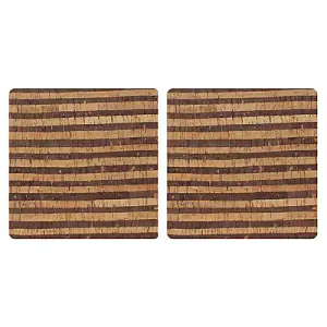 iStyle Tiger Set of 2 Cork Veneer Placemats