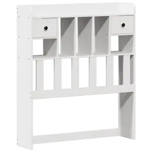 Berkfield Bookcase Bed without Mattress White 90x200cm Solid Wood Pine