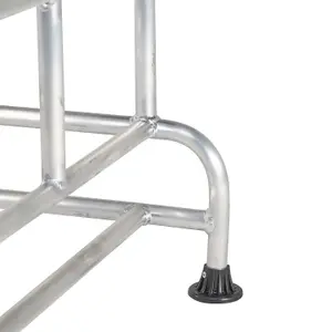 1m Tall Stable Steps Sturdy Aluminium Frame 500mm Wide 4 Tread Step Ladder