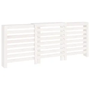 Berkfield Radiator Cover White 210x21x85 cm Solid Wood Pine