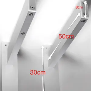 Steel Foldable Wall Mounted Drying Rack 130cm H x 38cm W x 17cm D