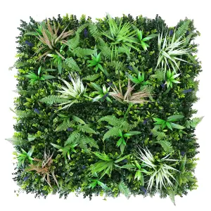 True Products Premium Artificial Green Plant Living Wall Panel 1m x 1m - Grassy Fern