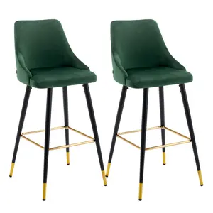 77cm Stool (Set of 2) Dark Green