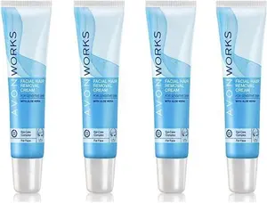 4 X Avon Avon Works Facial Hair Removal Cream -15Ml Each