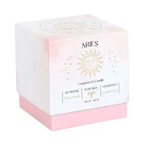 Something Different Aries Cedarwood Rose Quartz Scented Candle Pink/Brown (One Size)