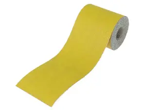 Faithfull Aluminium Oxide Sanding Paper Roll Yellow 115mm x 50m 80G FAIAR11580Y