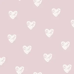 Holden Décor Pink Heart Smooth Wallpaper