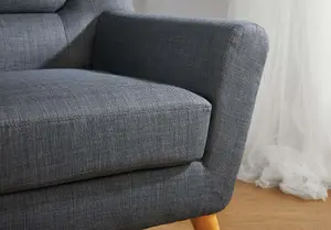 Grey Fabric Armchair Birlea Lambeth Easy Chair Scandinavian Modern Retro