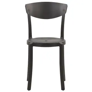 Set of 4 Garden Chairs VIESTE Black