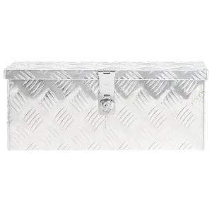 Berkfield Storage Box Silver 50x20.5x15 cm Aluminium