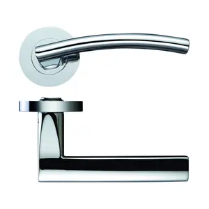 Amalfi Latch Door Handle (Set of 2) Polished Chrome