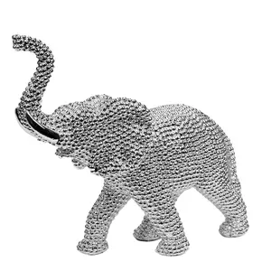 Diamante Raised Trunk Elephant Figurine