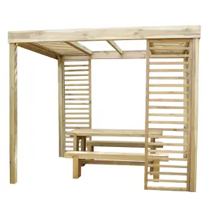 Forest Garden Dining Rectangular Pergola, (H)2400mm (W)3040mm