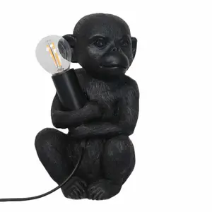 First Choice Lighting Black Little Monkey Table Lamp or Beside Light