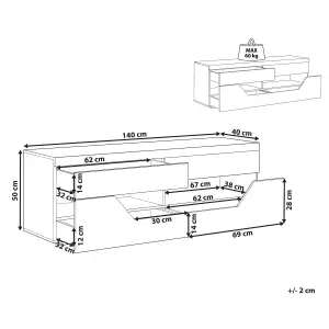 Beliani Modern TV Stand White CHEVAL