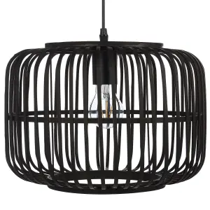 Bamboo Pendant Lamp Black MACHEKE