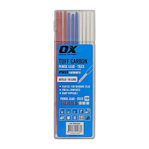 OX OX-P503204 Tuff Carbon Pencil Refills Carbon Pencil Tile Leads 10 Pack