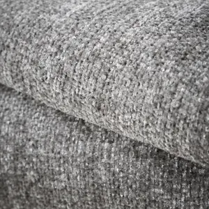 Catherine Lansfield Wilson Plain Chenille 130x170cm Blanket Throw Grey