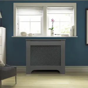 Mayfair Small Grey Radiator cover 815mm(H) 950mm(W) 190mm(D)