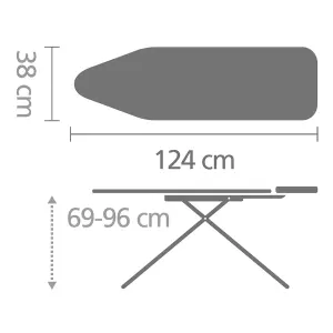 Brabantia Ice Water Ironing board (L)124cm (W)38cm