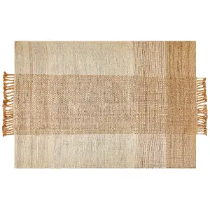 Jute Area Rug 140 x 200 cm Beige HAMZALAR