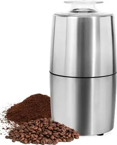 Coffee Grinder Electric - Turimon Stainless Steel Coffee Bean Grinder For Coffe Espresso Latte Mochas, One-Touch Grinder For Herb, Spice, Grain And