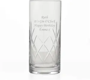 Engraved Crystal Highball Glass