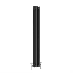 Right Radiators 1800x202 mm Vertical Traditional 3 Column Cast Iron Style Radiator Anthracite