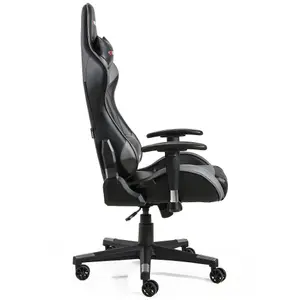 GTForce Pro St Reclining Sports Racing Gaming Office Desk Pc Car Faux Leather Chair (Grey)