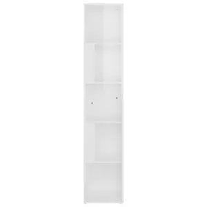 Berkfield Corner Cabinet High Gloss White 33x33x164.5 cm Engineered Wood