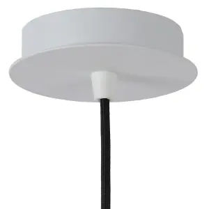 Lucide Malunga Modern Pendant Light 25cm - 1xE27 - White