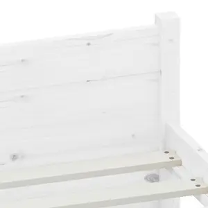 Berkfield Bed Frame White Solid Wood 180x200 cm Super King Size