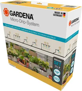 GARDENA Micro-Drip Irrigation Starter Set Balcony - for up to 15 plants