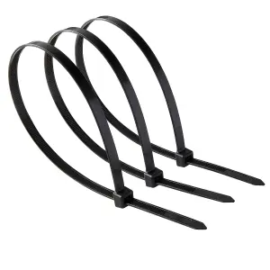 Diall Black Cable tie (L)450mm, Pack of 25