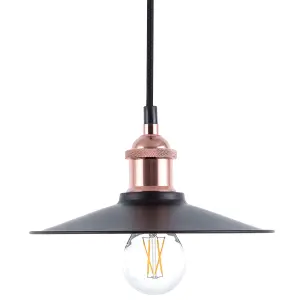 Metal Pendant Lamp Black SWIFT Small