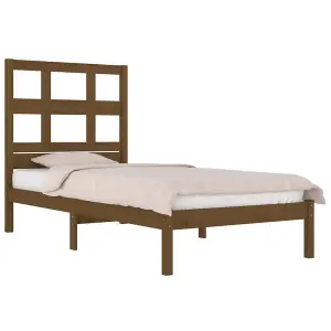 Berkfield Bed Frame Honey Brown Solid Wood Pine 100x200 cm