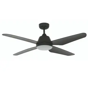 Alberte 122cm Ceiling Fan with LED Lights Black