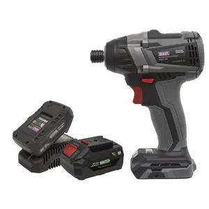 Sealey Brushless Impact Driver Kit 1/4"Hex 20V SV20 Series - 2 Batteries CP20VIDXKIT